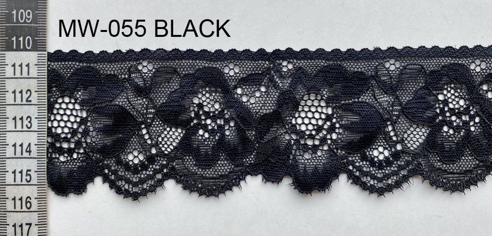 MW-005 5.5cm stretch lace in black color 
