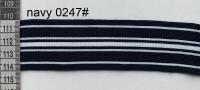 MW-044 4cm navy with white color polyester stripe tape 