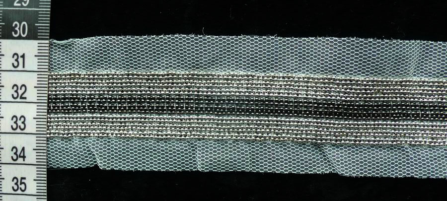 B-4887 mesh with ball chain tape 